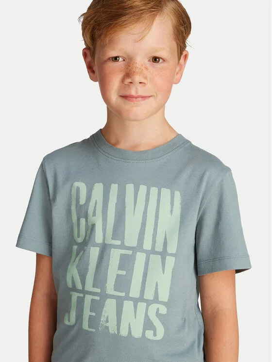 Футболка regular fit Slogan Graphic Calvin Klein Jeans, синий — фото 4