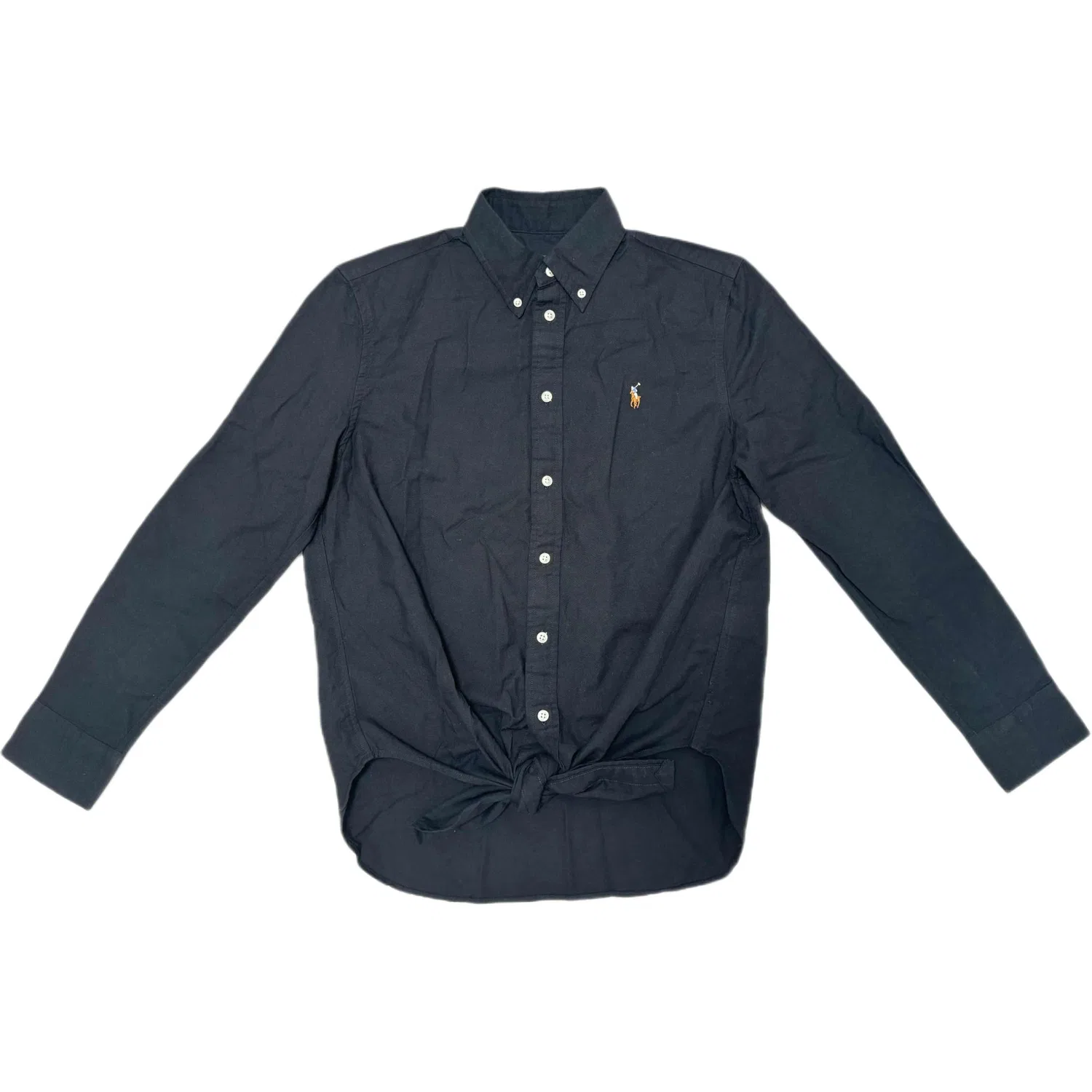 Женская рубашка с лацканами Black Lapel Moderate Polo Ralph Lauren, Черный