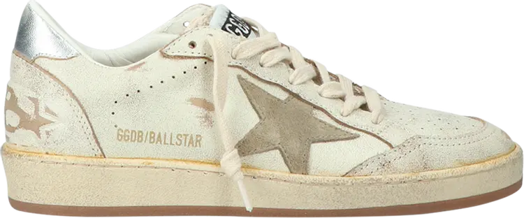 

Кроссовки Golden Goose Wmns Ball Star Vintage Beige Silver, кремовый, Бежевый, Кроссовки Golden Goose Wmns Ball Star Vintage Beige Silver, кремовый
