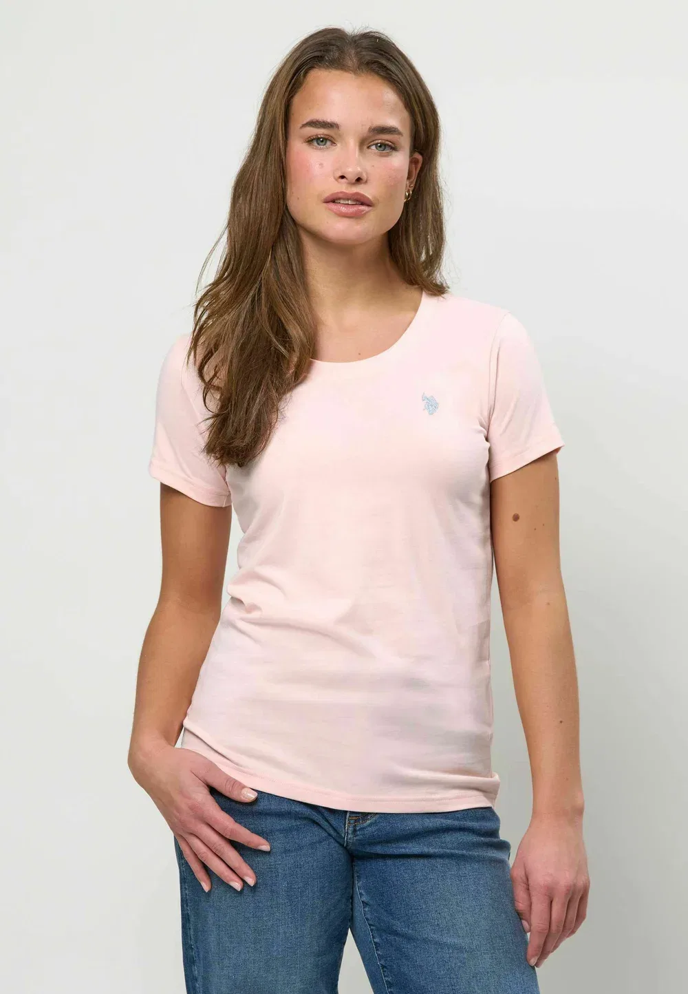 Футболка Uwamy - базовая футболка U.S. Polo Assn., Pale Lilac
