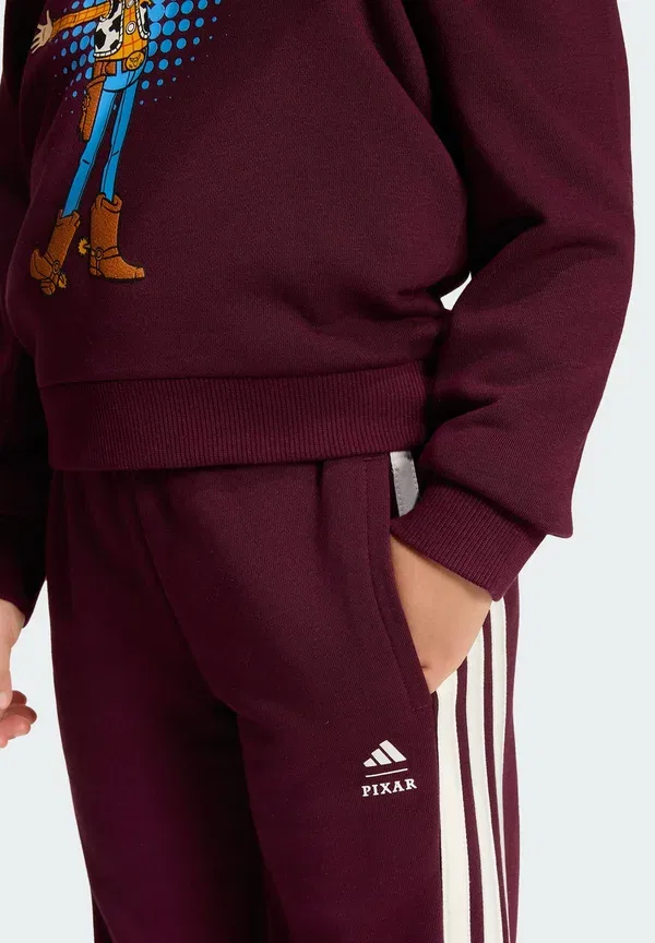 Детский спортивный костюм Adidas Performance, бордовый/кремовый — фото 4