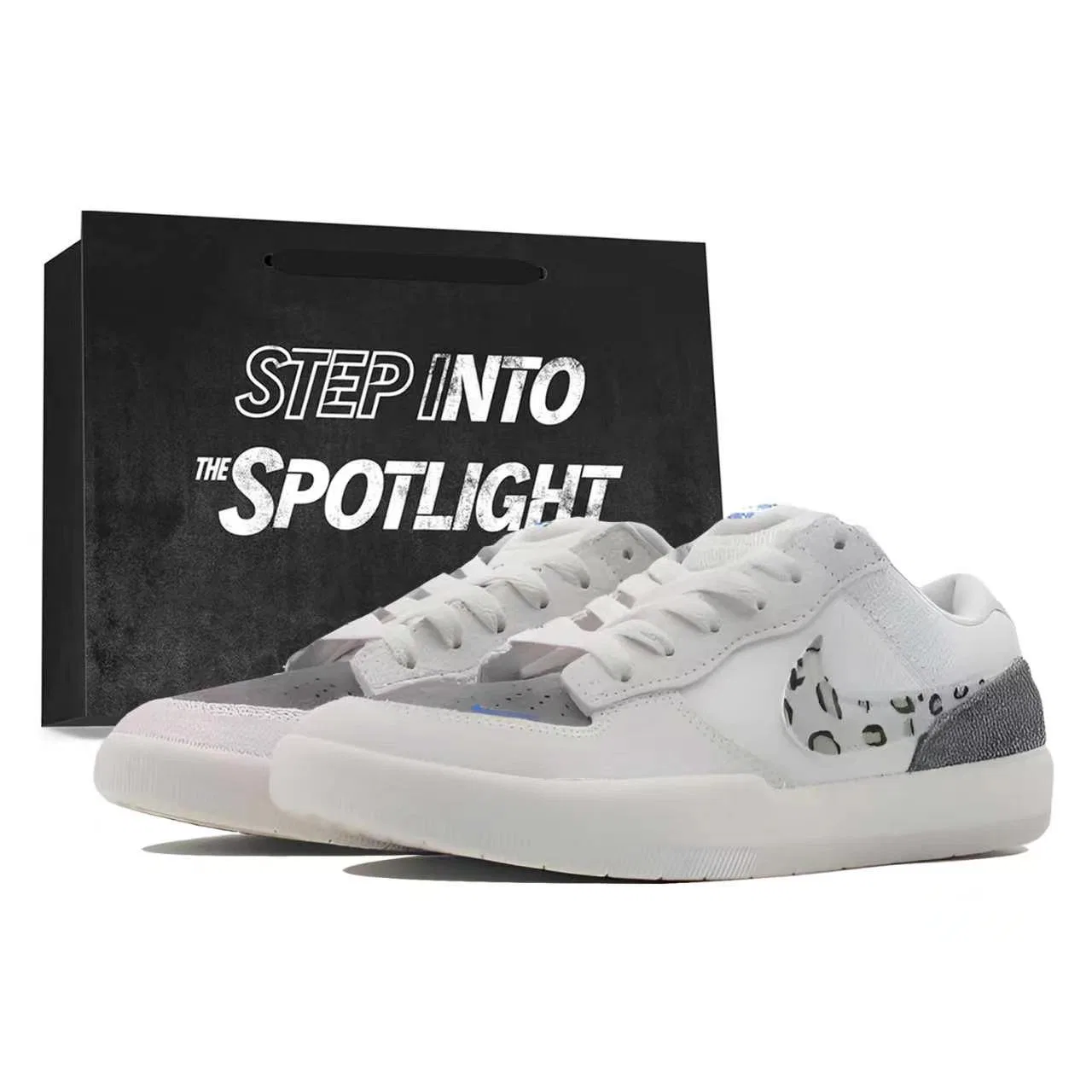 Детские кроссовки для скейтбординга Nike SB Force 58, Phantom Gray-Special Shopping Bag