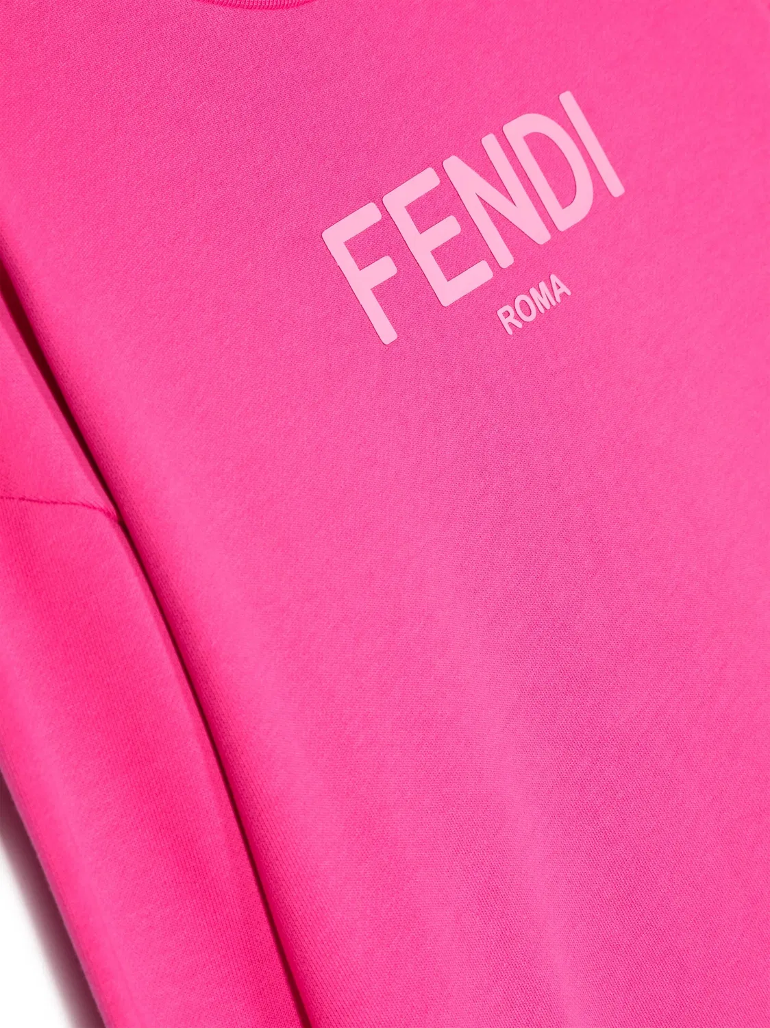 Свитшот с логотипом из хлопка FENDI, фуксия — фото 3