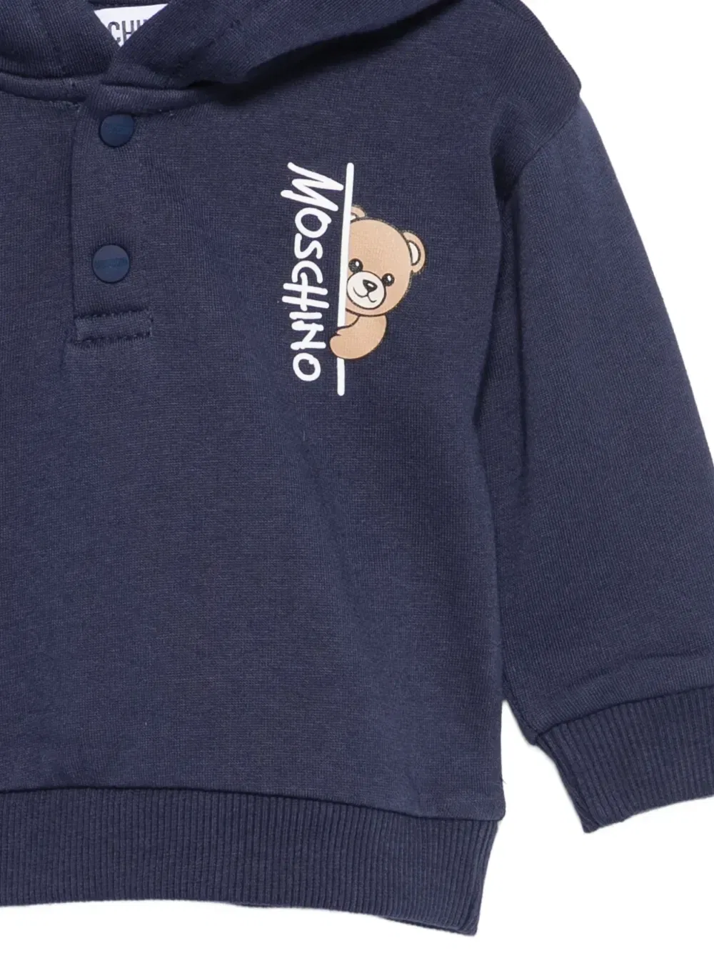 Худи с логотипом Медведя Тедди Moschino Kids, синий — фото 3