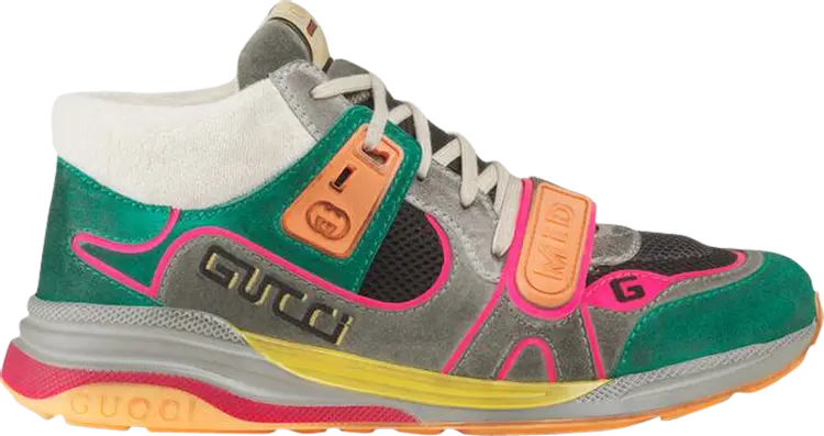 Кроссовки Gucci Ultrapace Mid Green Teal, зеленый