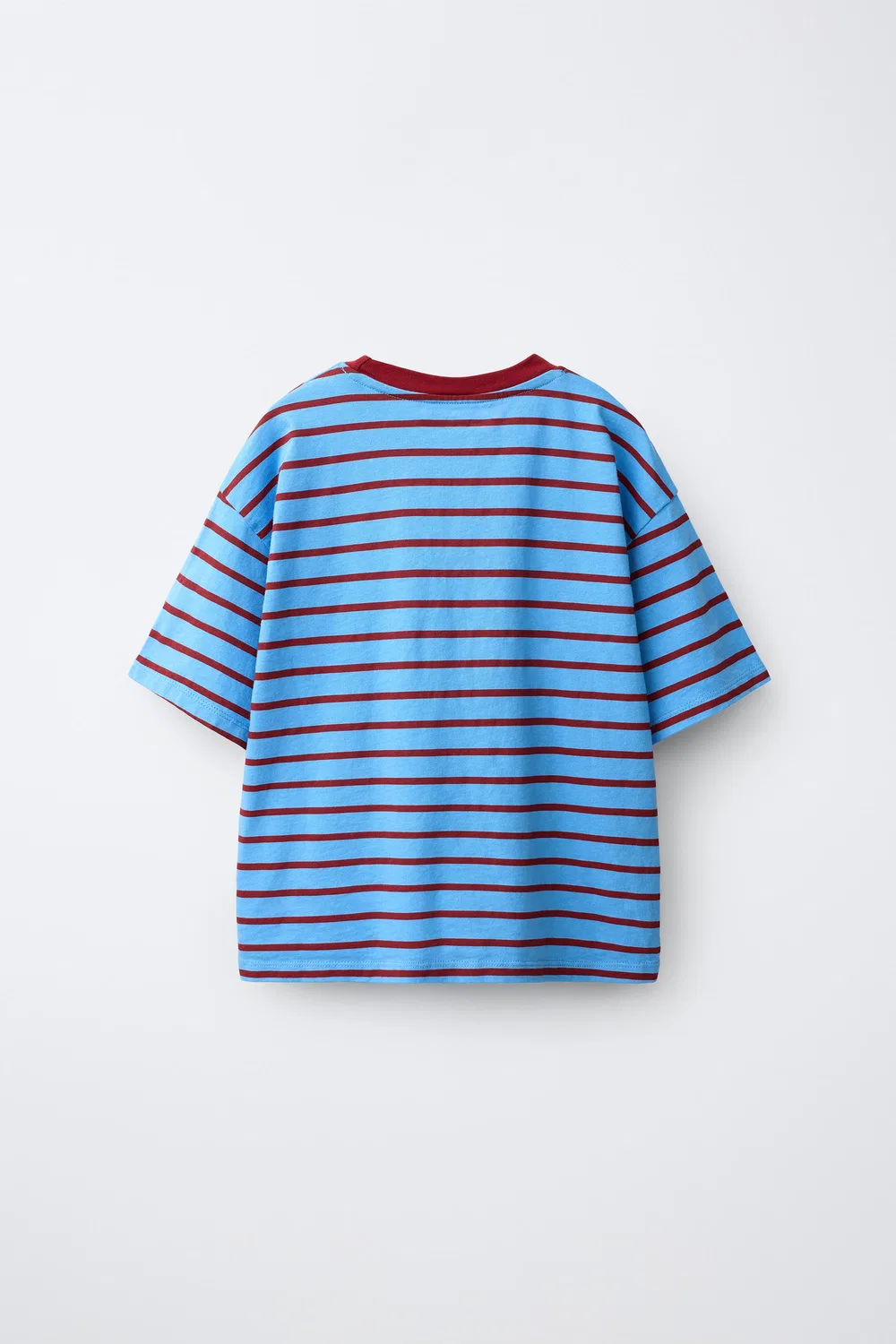 Футболка с нашивкой в полоску и номером ZARA, Light blue — фото 2