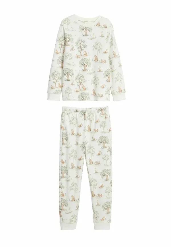 Пижамный комплект с принтом Forest motif Newbie off-white, белый