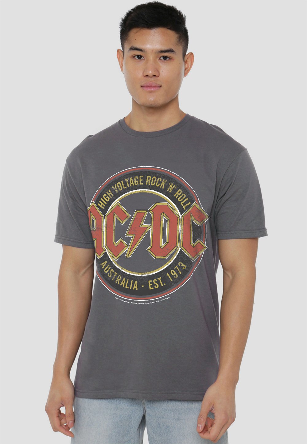 

Футболка с принтом AC DC EST Cotton Soul, антрацит