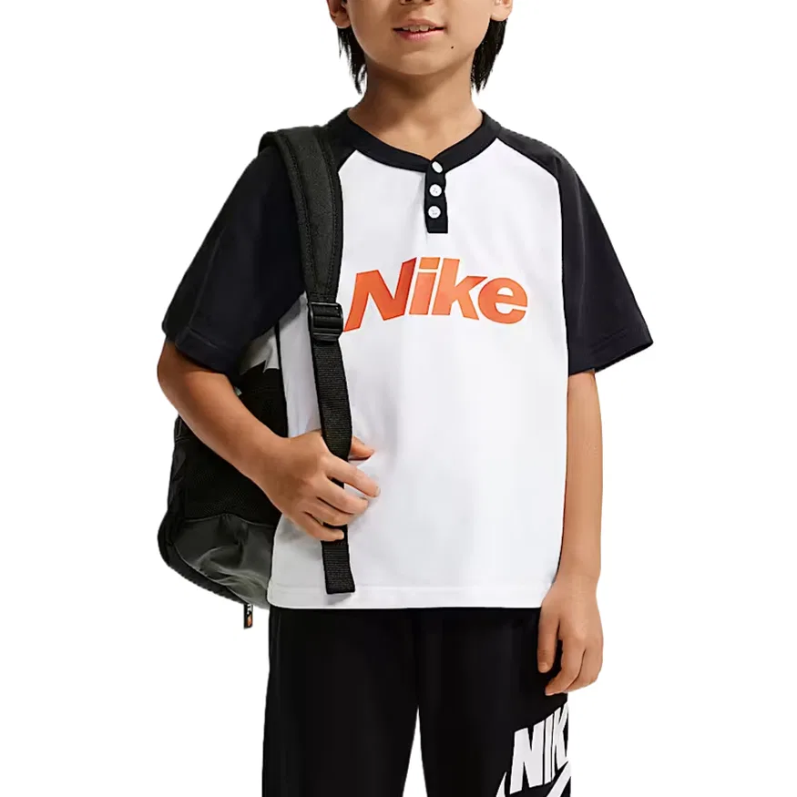 Футболка детская Henry Collar, Nike, Black — фото 3