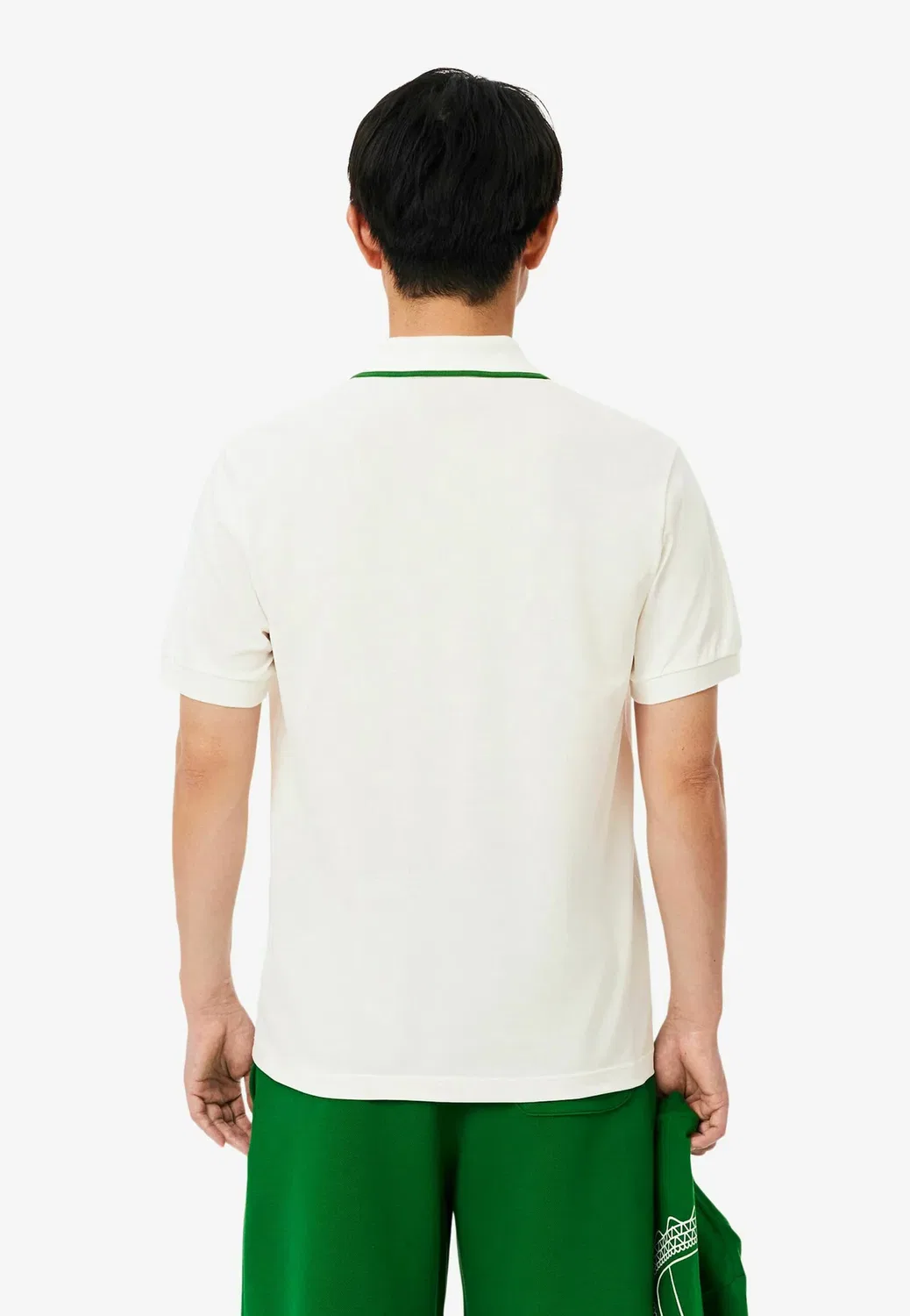 Рубашка поло Lacoste, Blanc Vert-Iu — фото 3