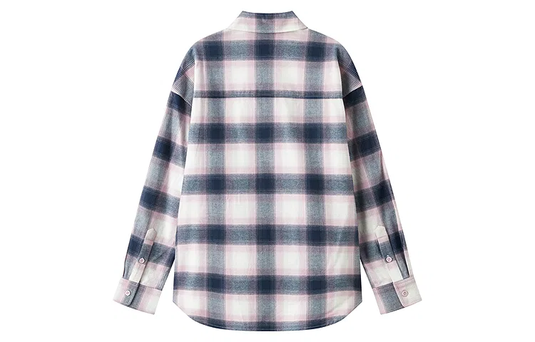 Детская рубашка с воротником и принтом в клетку Champion, Ink Velvet Blue Plaid — фото 4