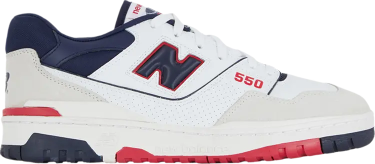 

Кроссовки New Balance 550 Premium 'White Navy' Courir Exclusive, белый
