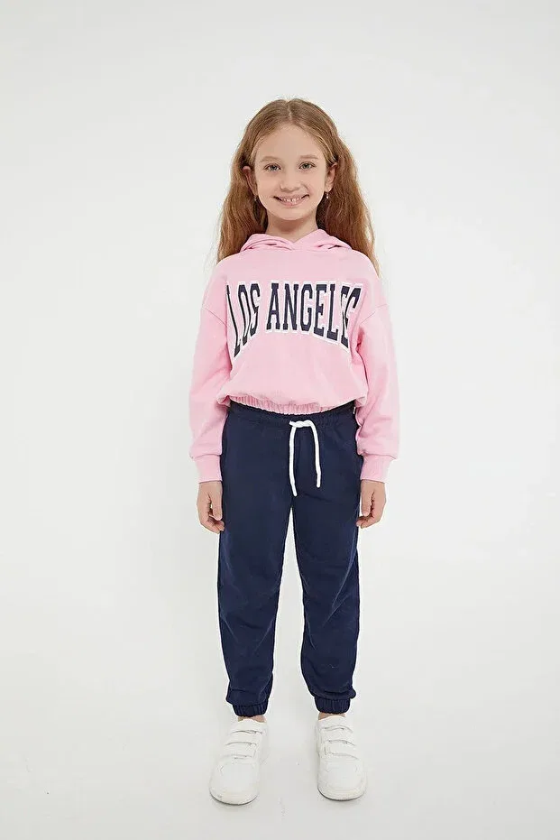 Детский спортивный костюм для девочек с принтом Sportswear Roly Poly, Pink