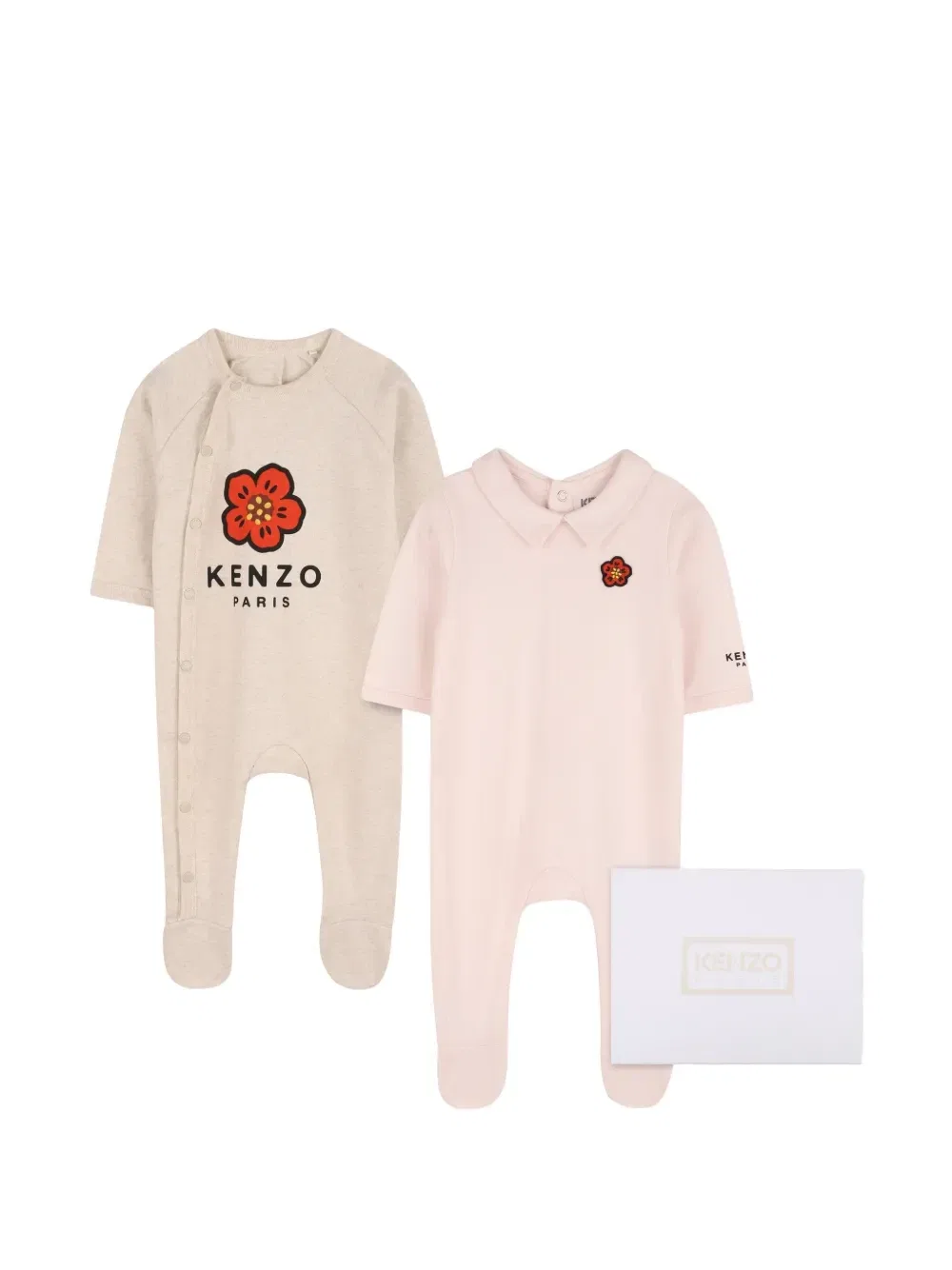 Пижама с принтом Boke Flower Kenzo Kids, бежевый