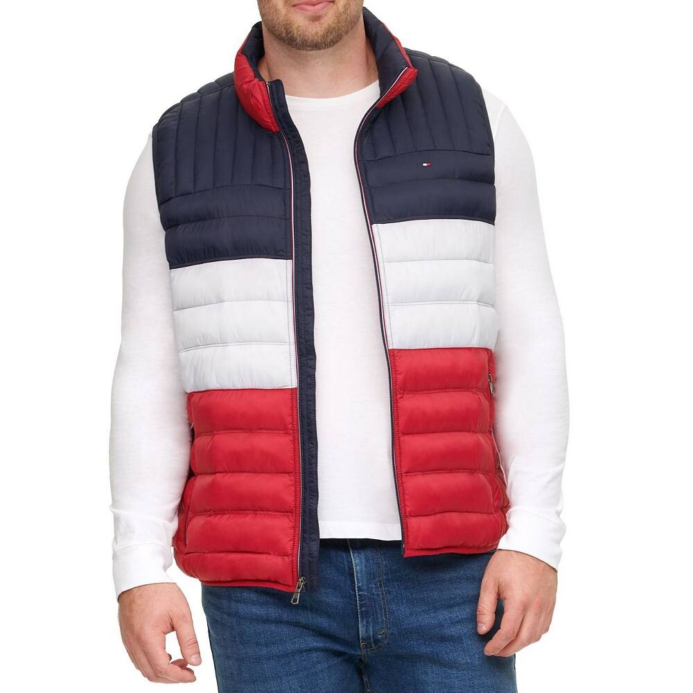 

Стеганый жилет Big & Tall Tommy Hilfiger, цвет Midnight Red Combo