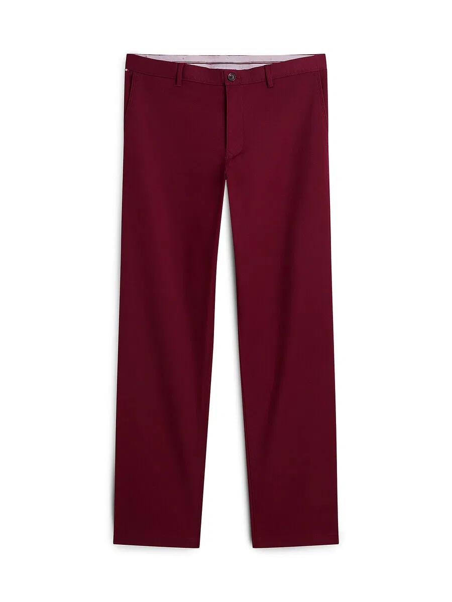 Брюки-чиносы TOMMY HILFIGER Regular Chino Pants 'Dover' в цвете Bordeaux