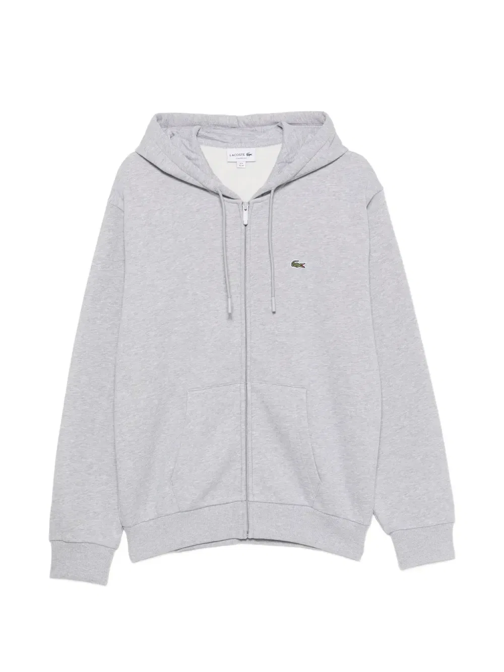 Толстовка на молнии с нашивкой-логотипом Lacoste, серый