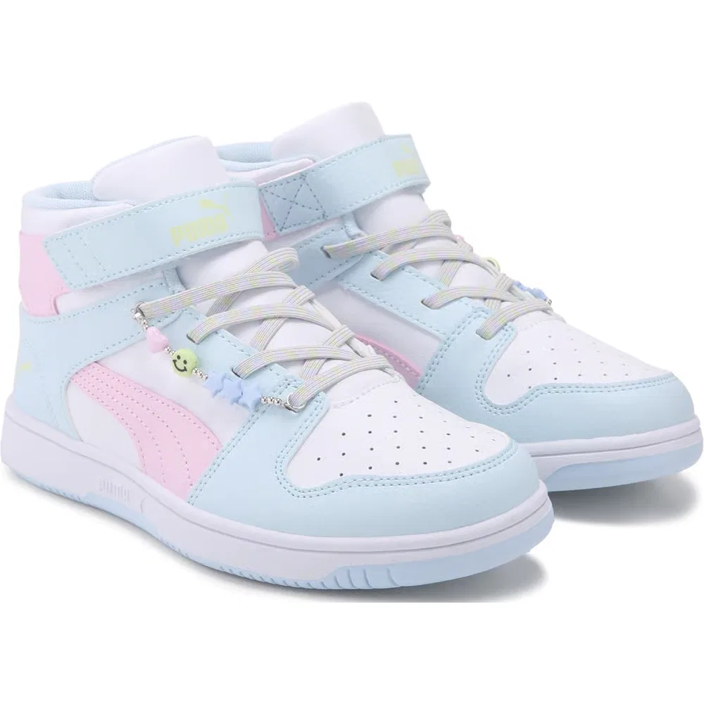 Детские высокие кроссовки Puma, White/Charm