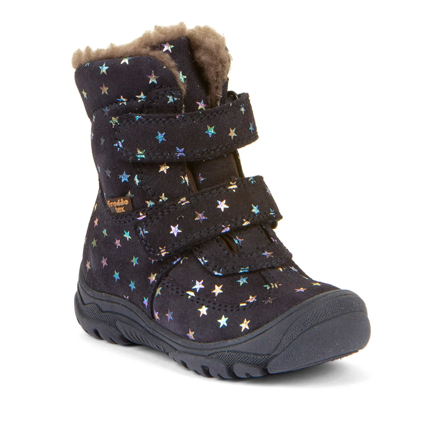 Детские зимние ботинки с меховой подкладкой froddo, Dark Blue Glitter