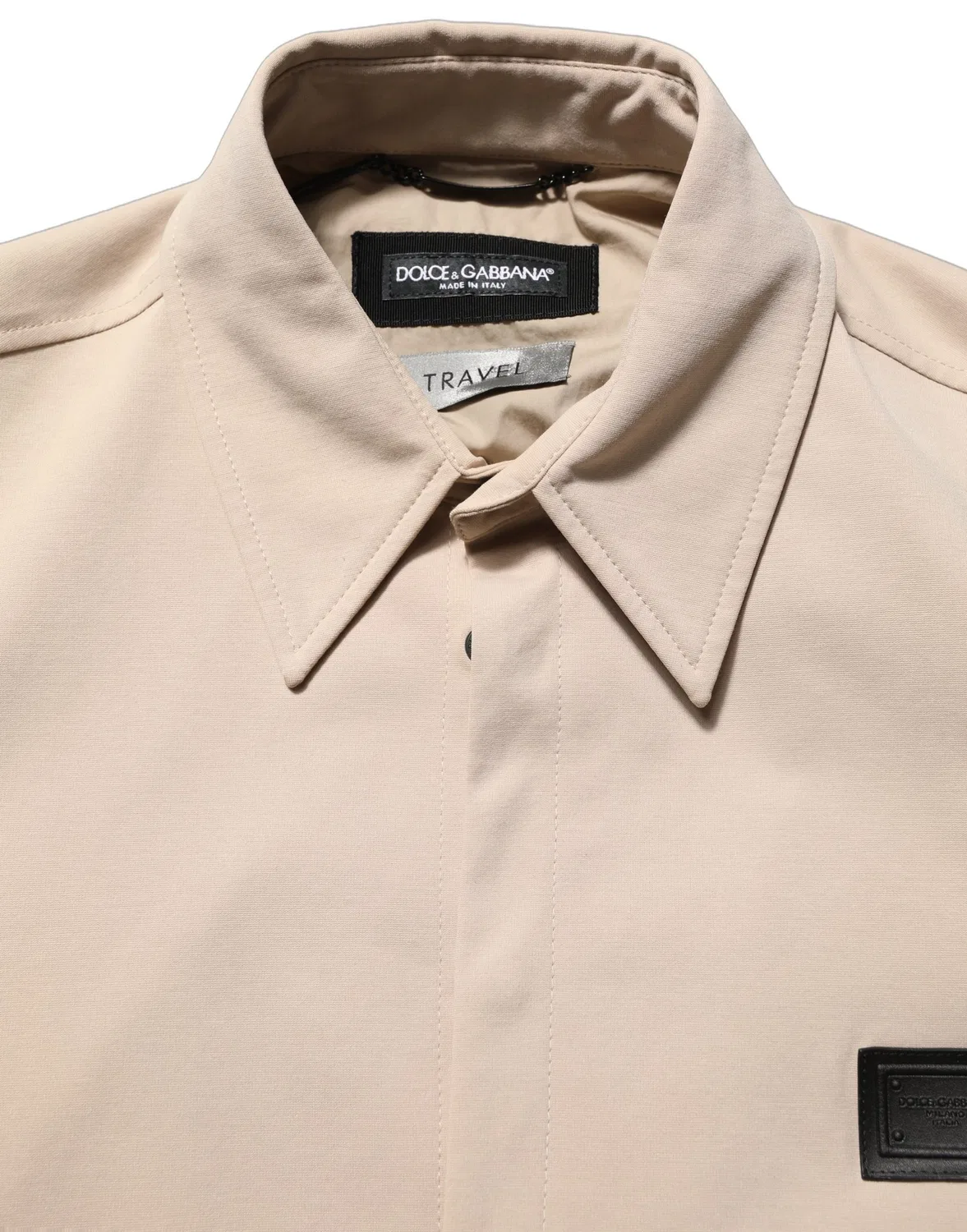 Мужская рубашка с логотипом на пуговицах Beige Dolce & Gabbana, Beige