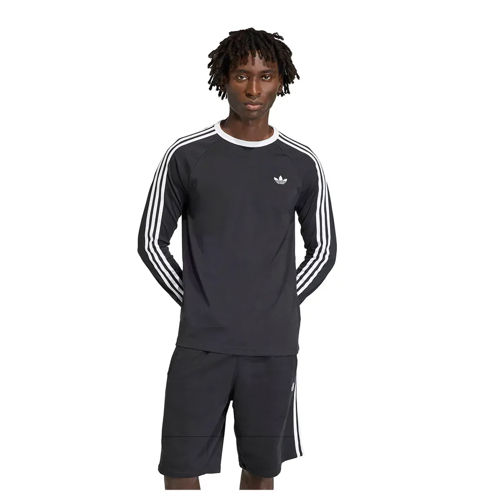 Футболка с длинным рукавом 3 Stripes Adidas Originals, черный