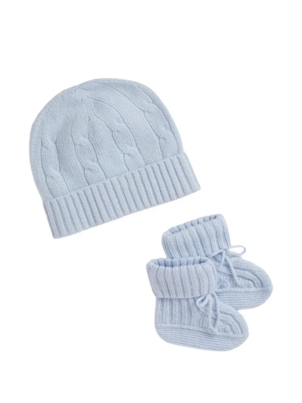 Комплект из топа и юбки фактурной вязки Polo Ralph Lauren Kids, синий