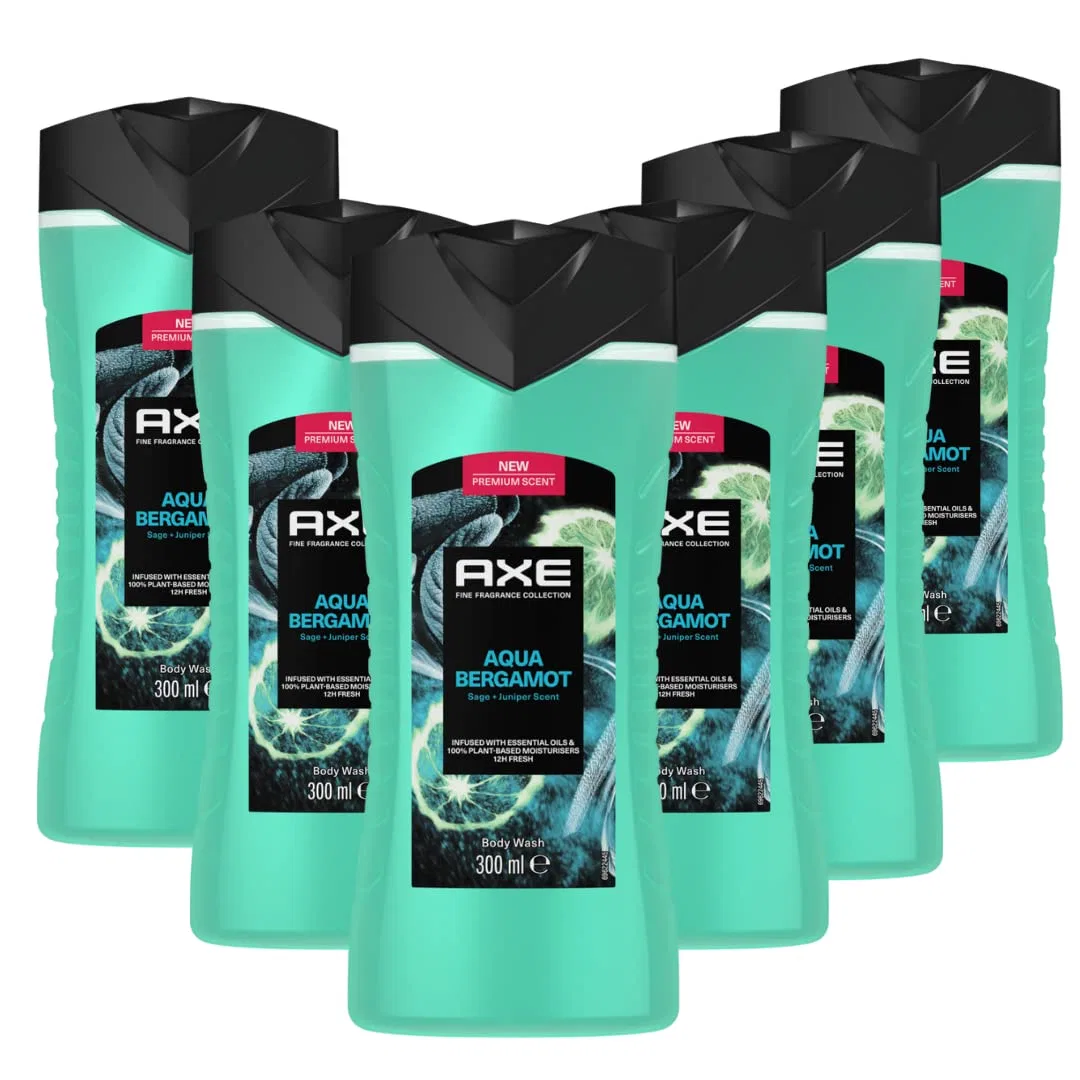 Гель для душа AXE Fine Fragrance Collection Aqua Bergamot, 300 мл, 6 шт. Axe