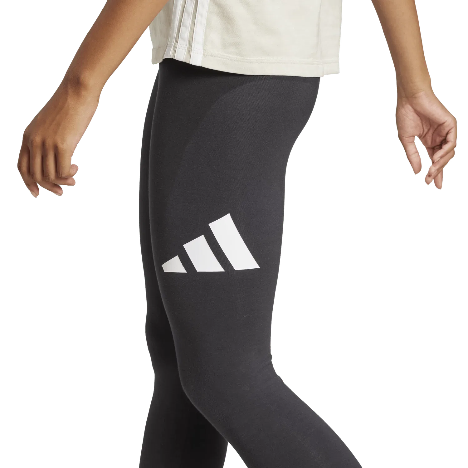 Женские спортивные леггинсы в обтяжку Adidas, черный — фото 4