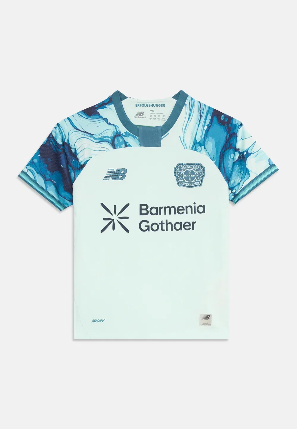 Футболка унисекс для выездной игры "Байер Леверкузен" New Balance, Blue