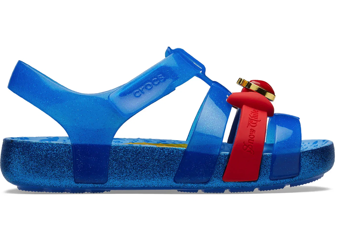 Детские сандалии-слайды с принтом Crocs Isabella Sandal Disney Snow White, Bright Cobalt