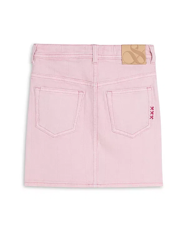 Детская джинсовая мини-юбка для девочек с вышивкой Scotch & Soda, Lilac Snow — фото 2