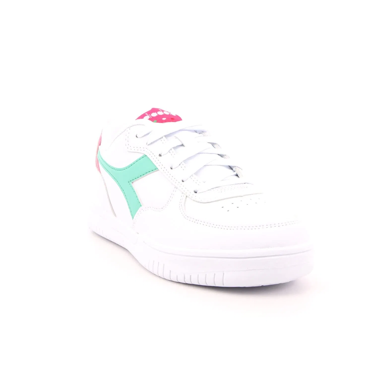Детские кроссовки для мальчиков с контрастным фризом Raptor Low GS Diadora, White — фото 4