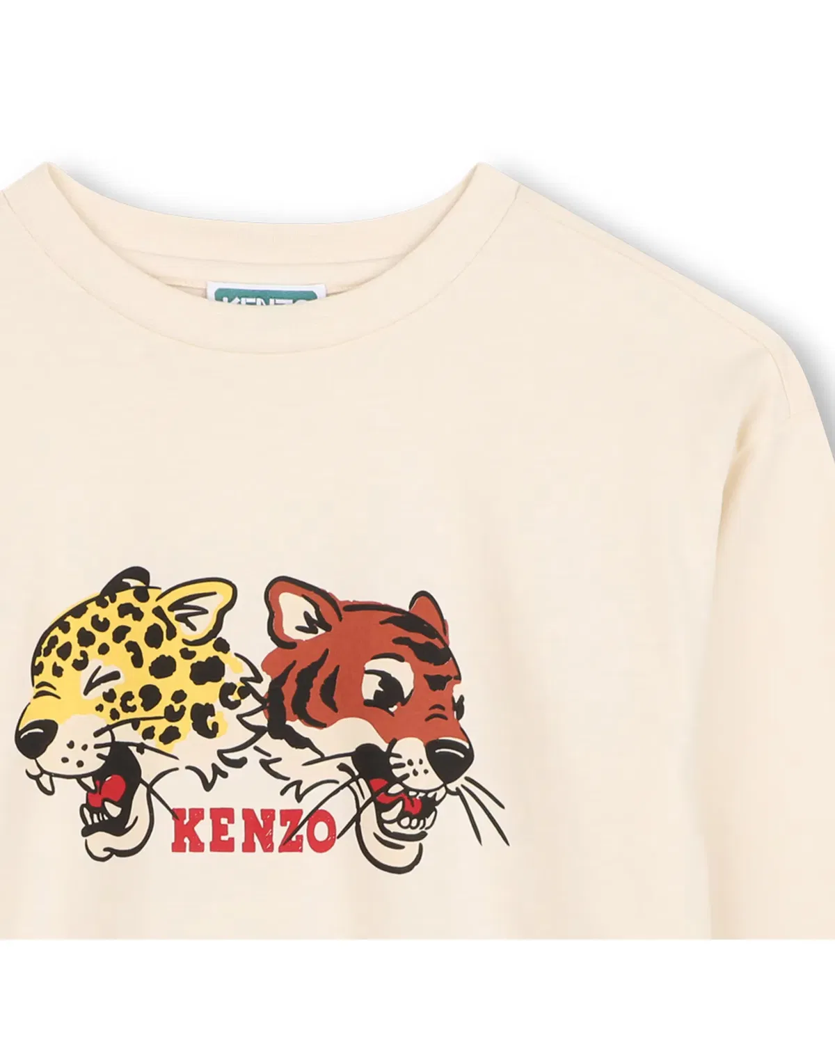 Детская футболка с длинным рукавом Kenzo Kids, Marrón Claro — фото 2