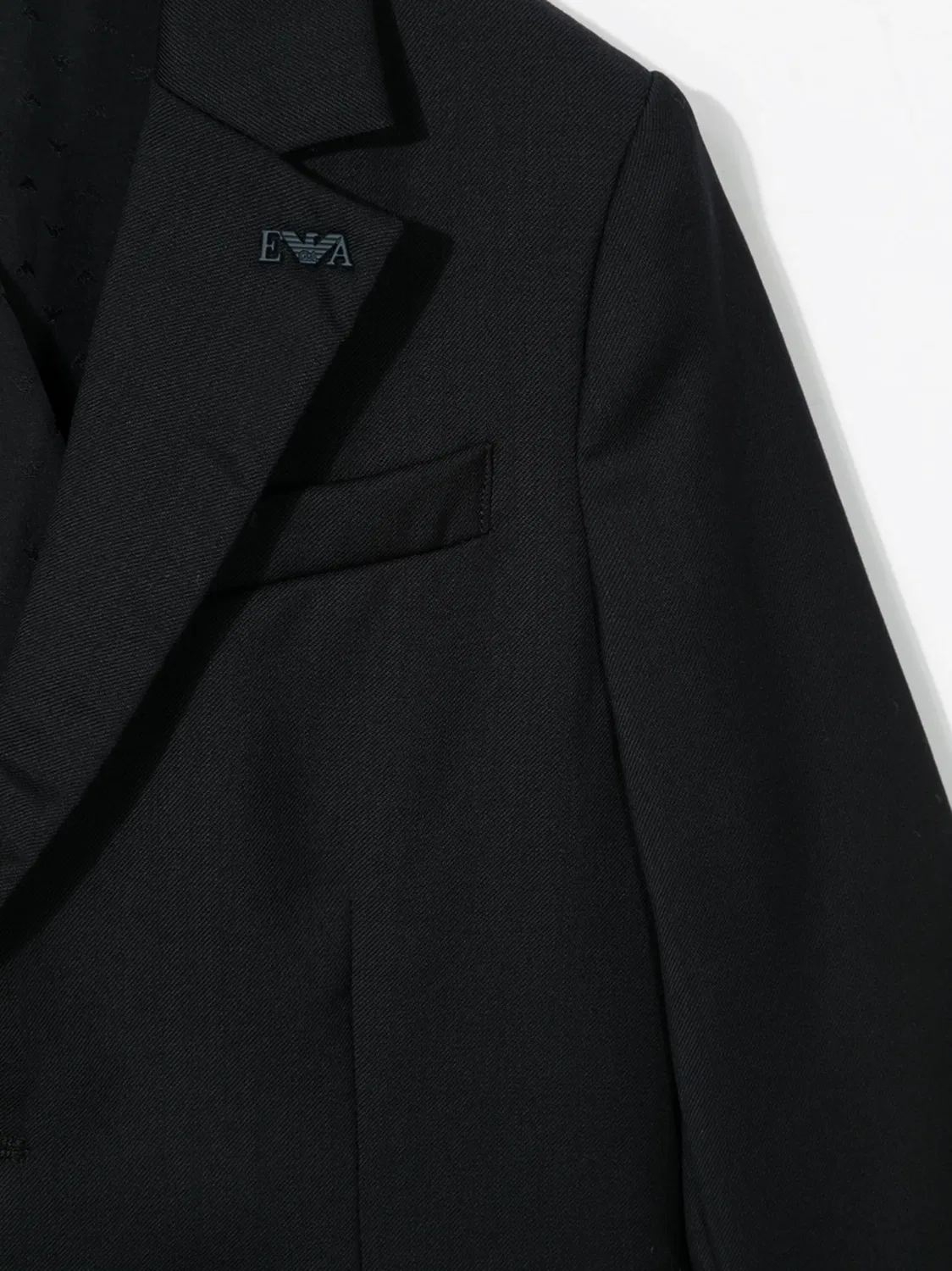 Пиджак из шерсти с одним рядом пуговиц Emporio Armani, черный — фото 4