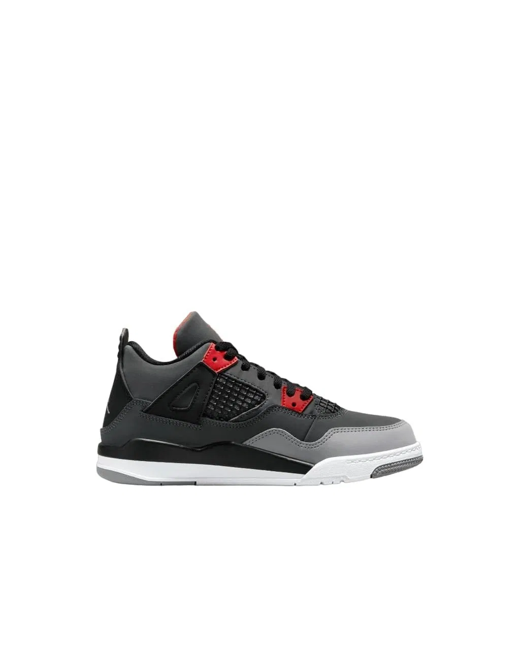 Детские кроссовки для мальчиков с закрытым носком Jordan 4 Retro PS, Grey/Black — фото 2