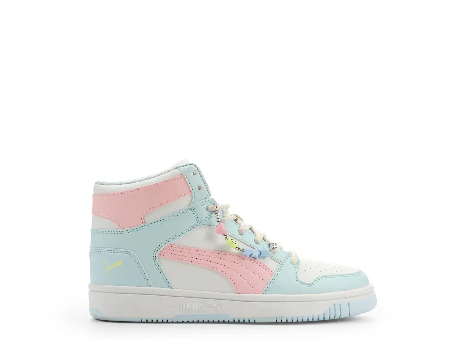 Кроссовки высокие Rebound Layup Playful Charm, PUMA, белый/мультиколор