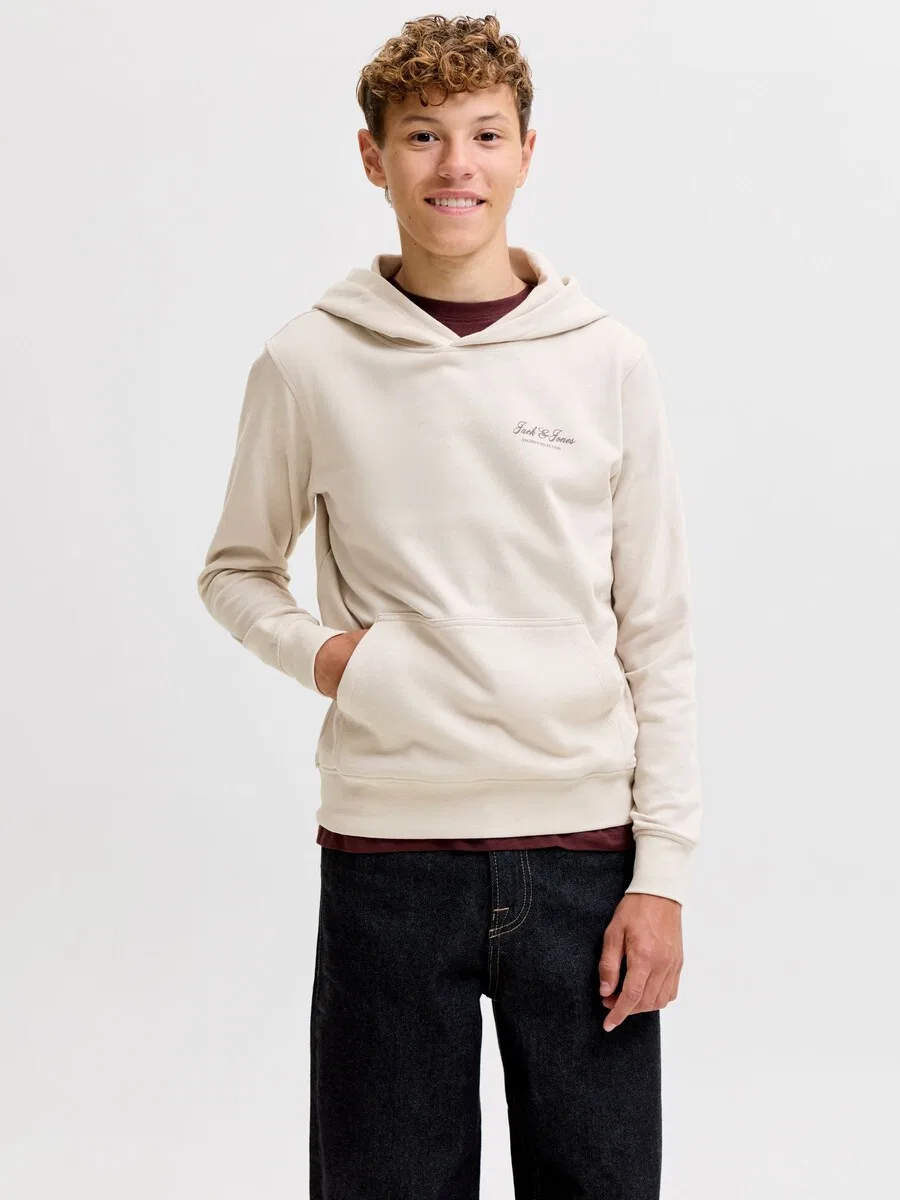 Детская толстовка бежевого цвета Jack & Jones Junior — фото 3