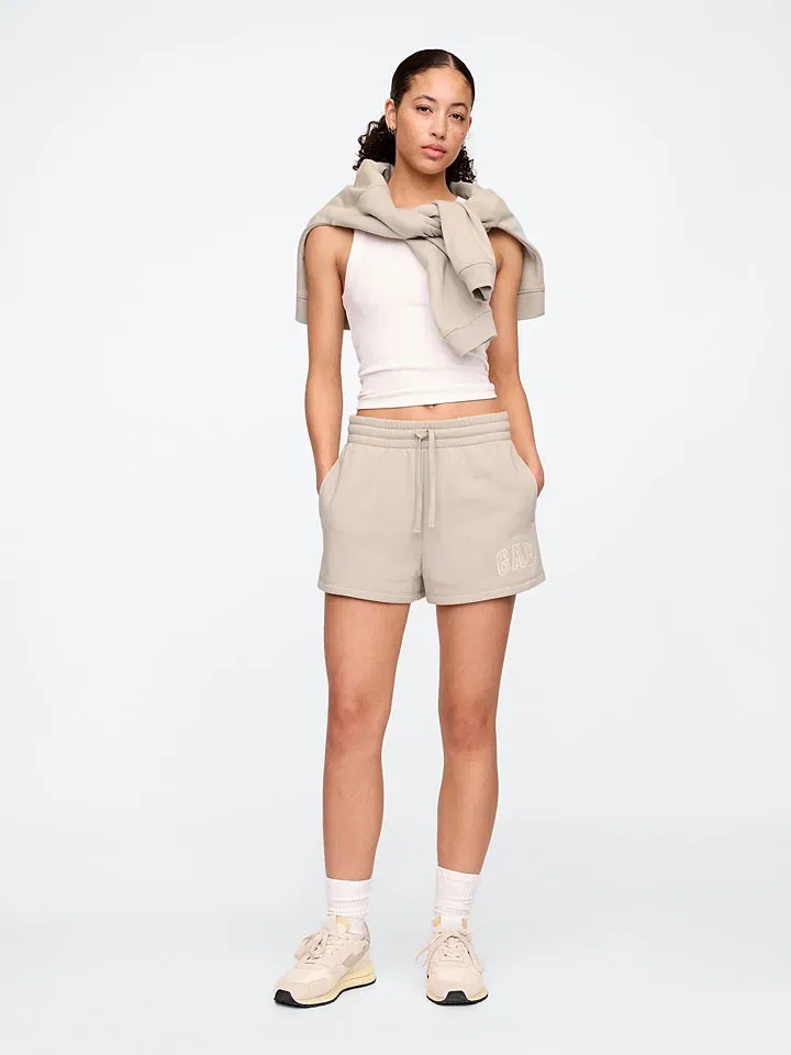 Женские свободные шорты с поясом GAP, Beige