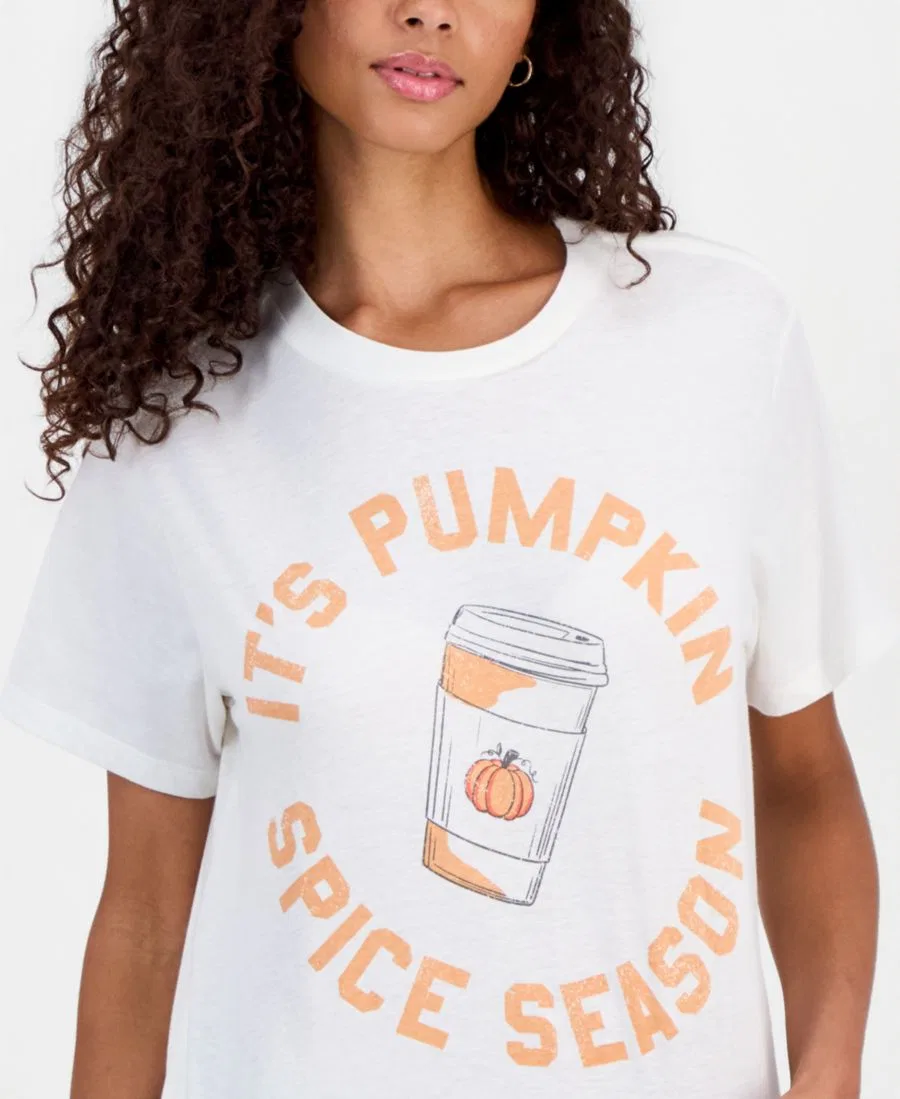 Футболка с графическим принтом Pumpkin Spice Grayson Threads, The Label, White — фото 2