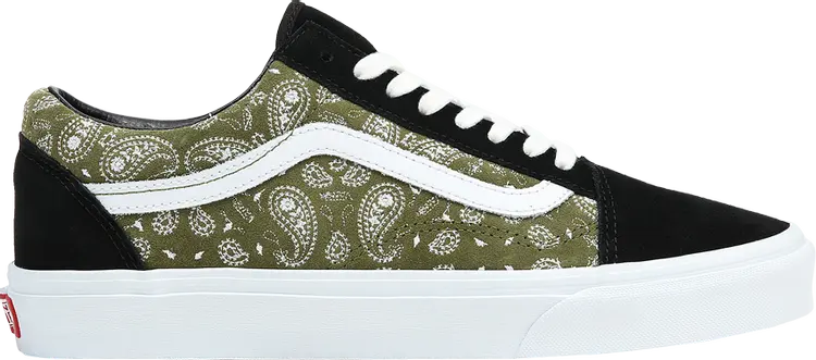 

Кеды Vans Old Skool Paisley - Black Olive, зеленый