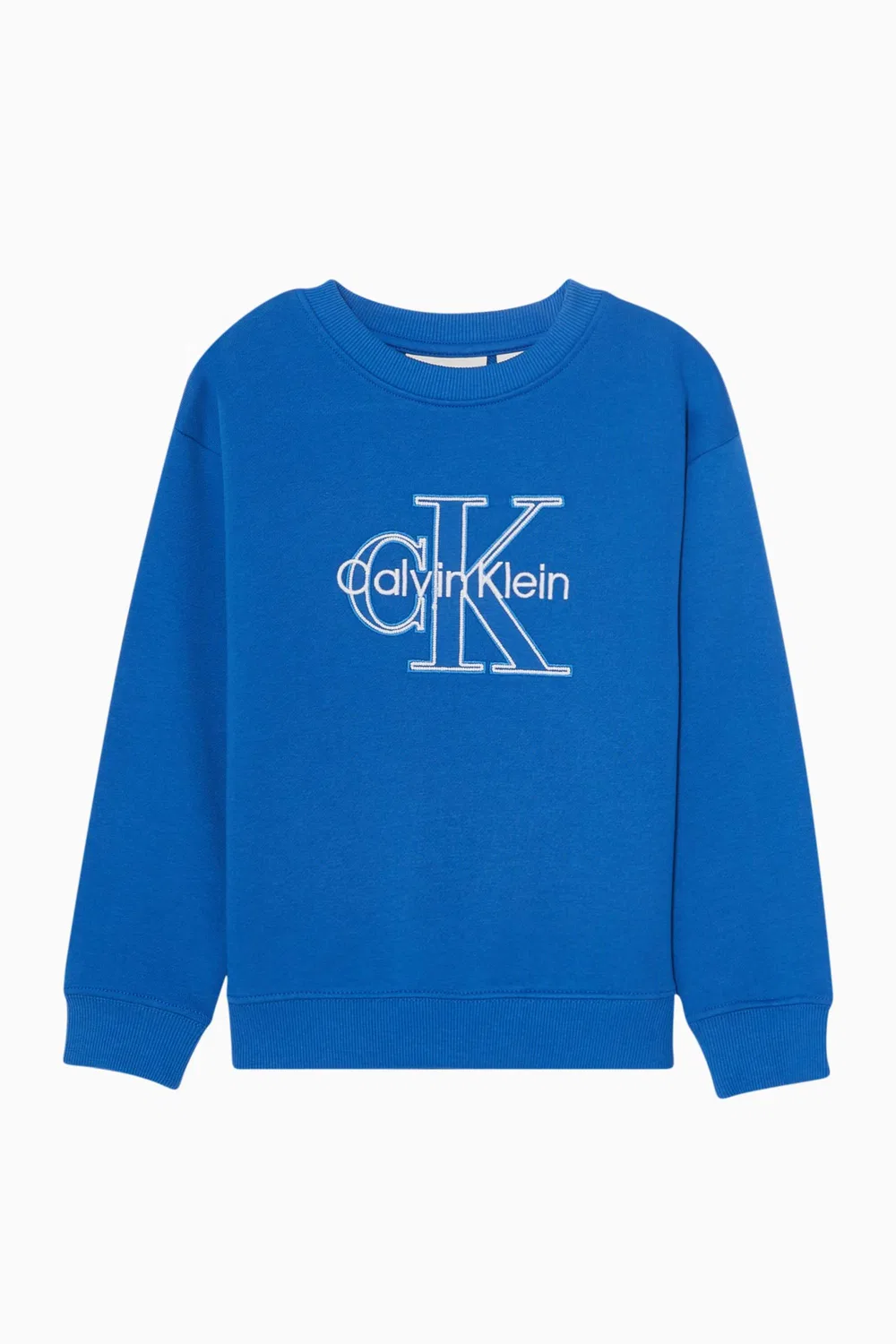 Свитшот из хлопкового футера Monogram Calvin Klein, синий