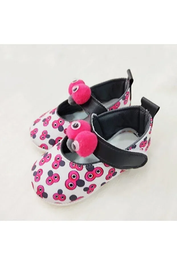 Детские ботинки для девочек без каблука Crinkled Eyed Booties Pamily Baby, Pink — фото 2