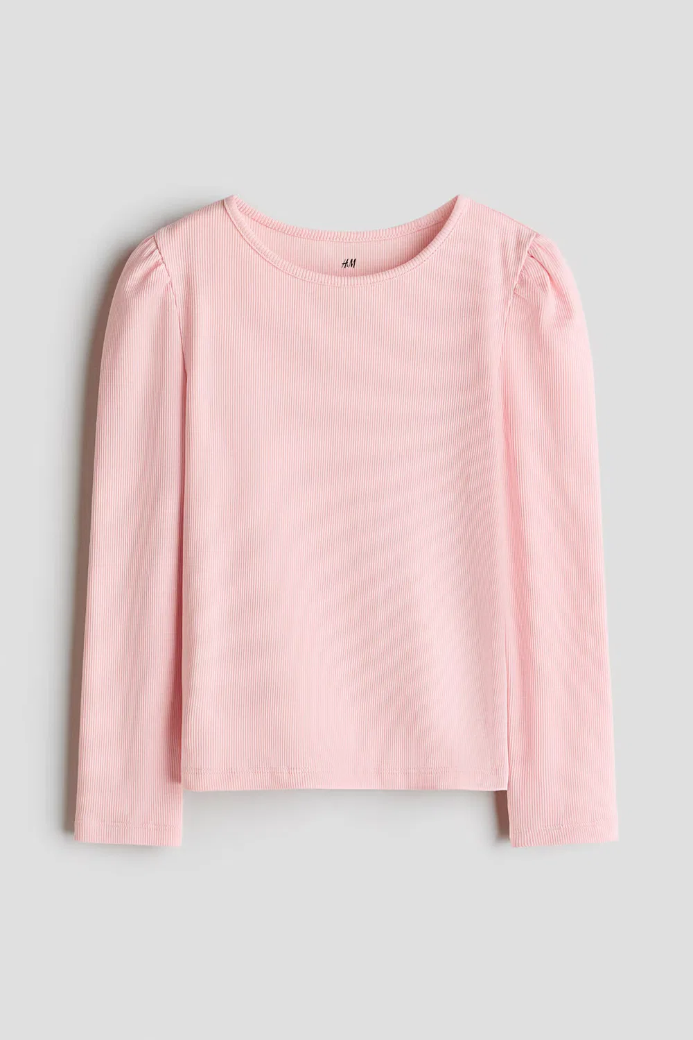 Рубашка из ребристого хлопка H&M, Hellrosa