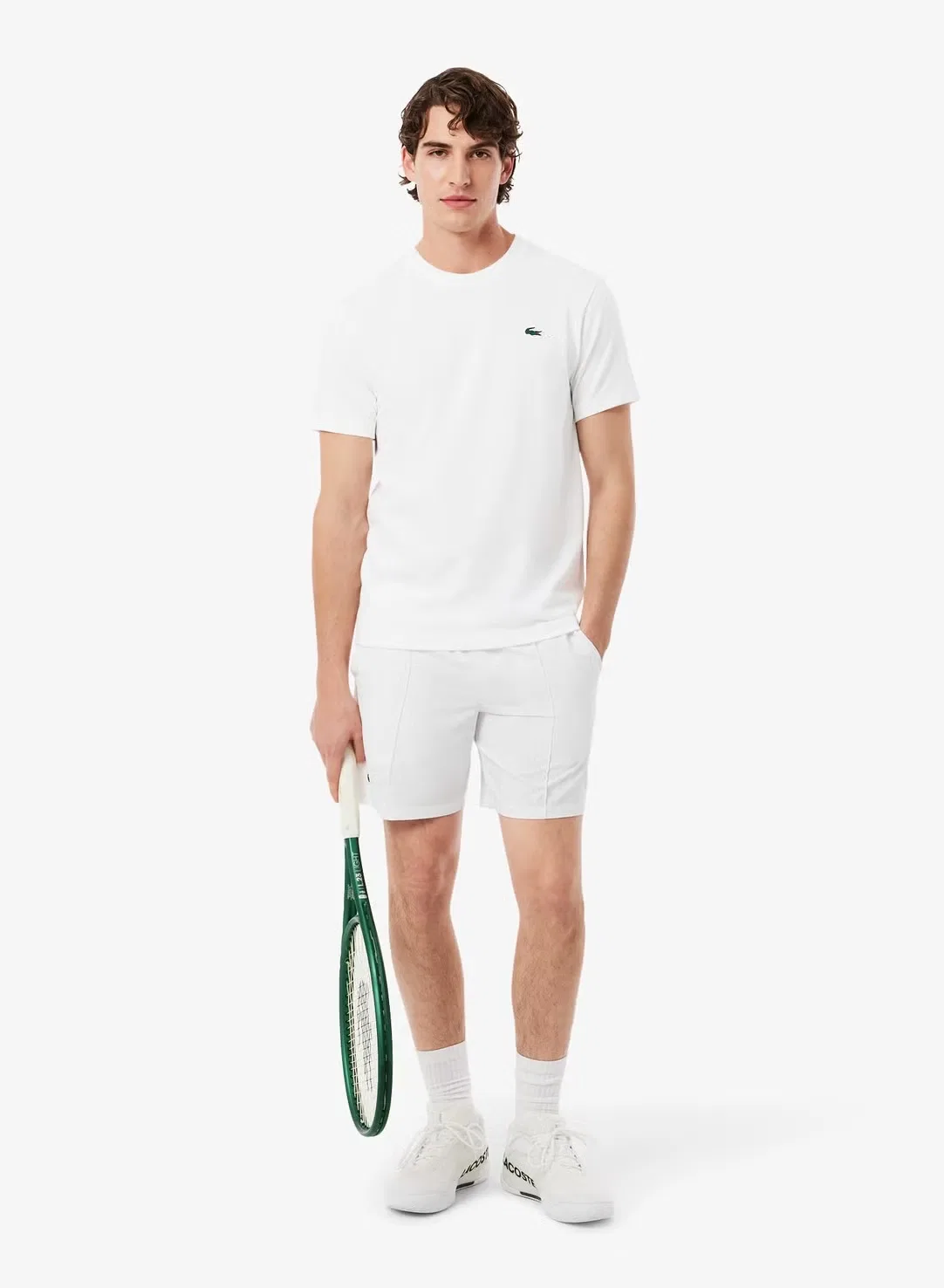 Футболка с принтом Ultra-Dry Lacoste, белый — фото 4
