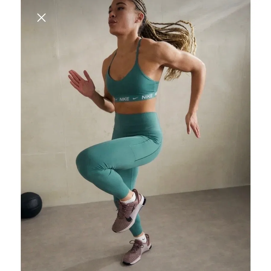Спортивные леггинсы с высокой посадкой Dri-Fit Universa Nike, Зеленый — фото 3