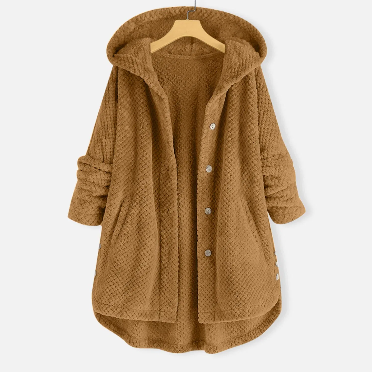 Женское пальто с искусственным мехом Shaggy Thermal, Marrone — фото 2