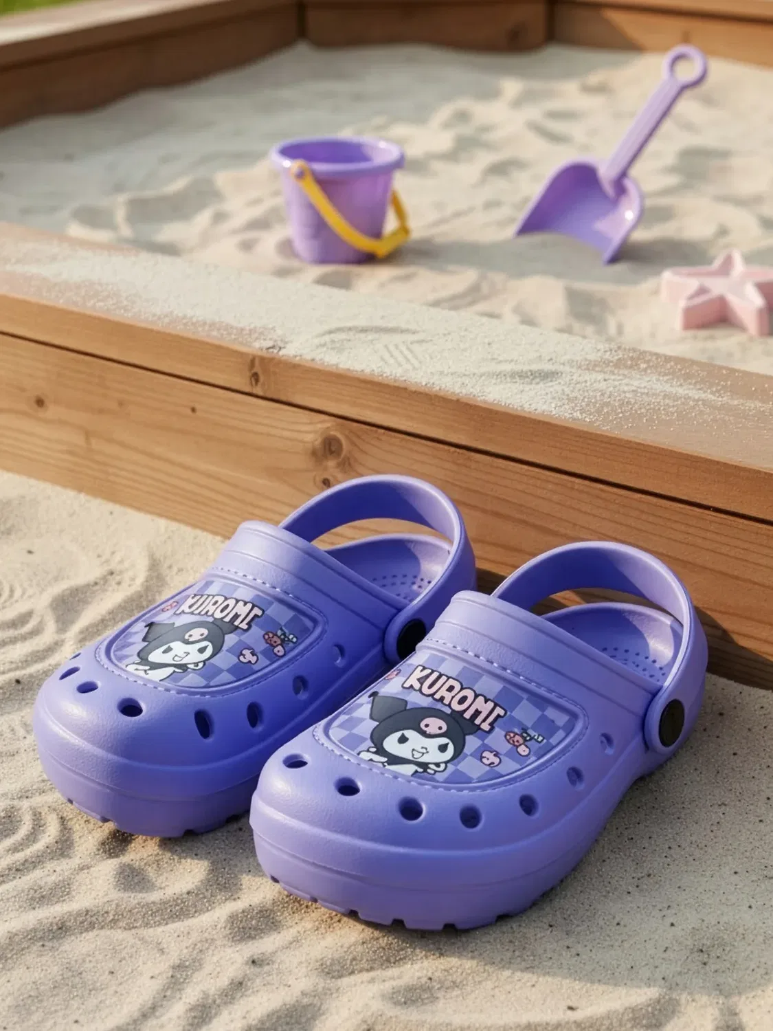 Мюли с принтом Kuromi Hello Kitty, фиолетовый — фото 2