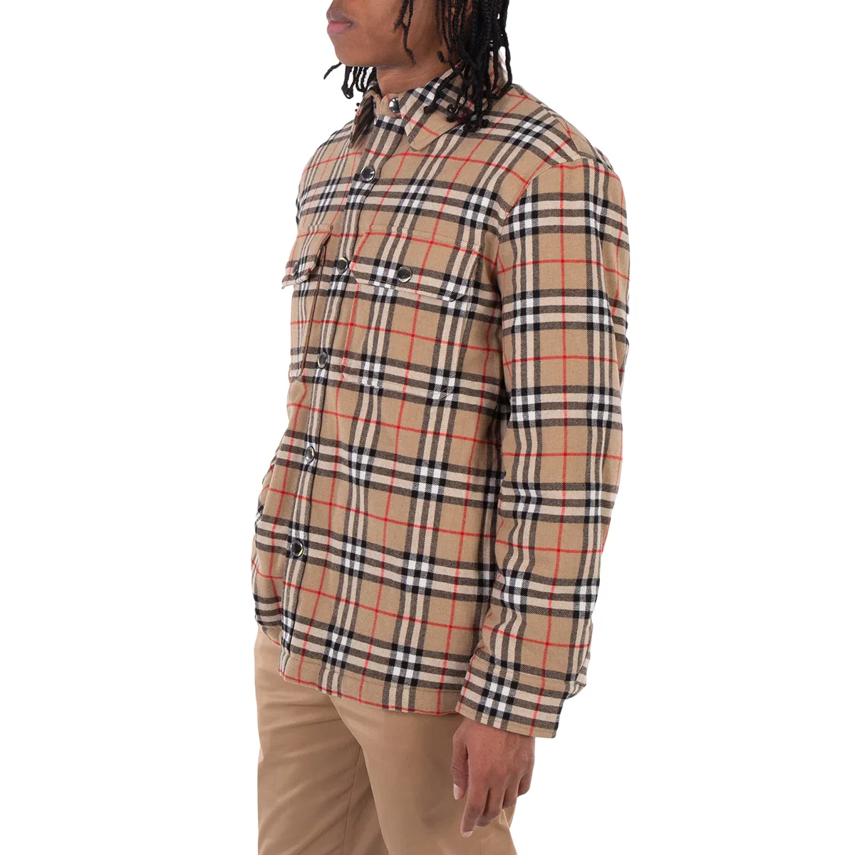 Оверширт Burberry Archive Beige Vintage Check Wool Cotton Overshirt, Archive Beige Ip Check — фото 2