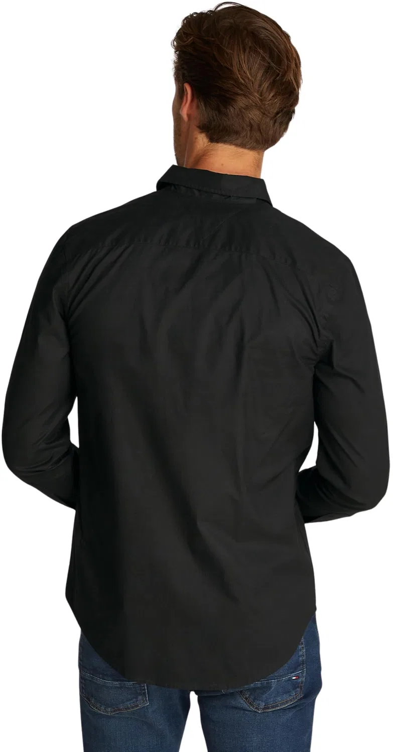 Мужская рубашка с воротником кент Flex Poplin Tommy Hilfiger, Black — фото 2