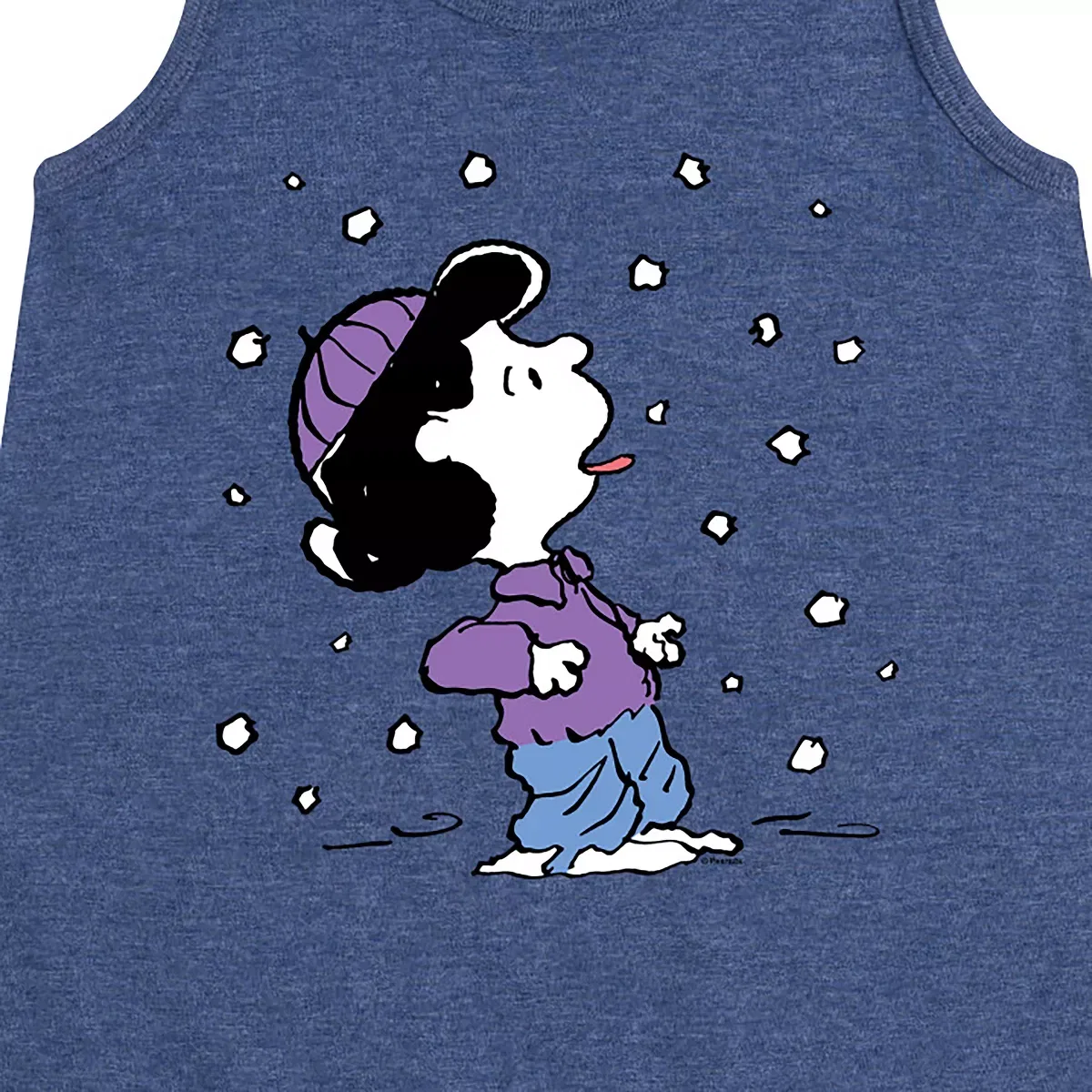 Детское платье-трапеция для девочек без рукавов Peanuts, Heather Navy — фото 2
